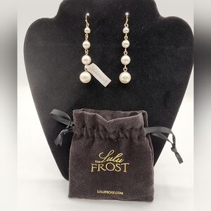Lulu Frost Pearl Drop Earrings NWT